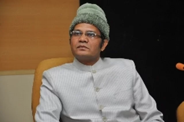 Bharat Gandhi at the time of lecture in Delhi University